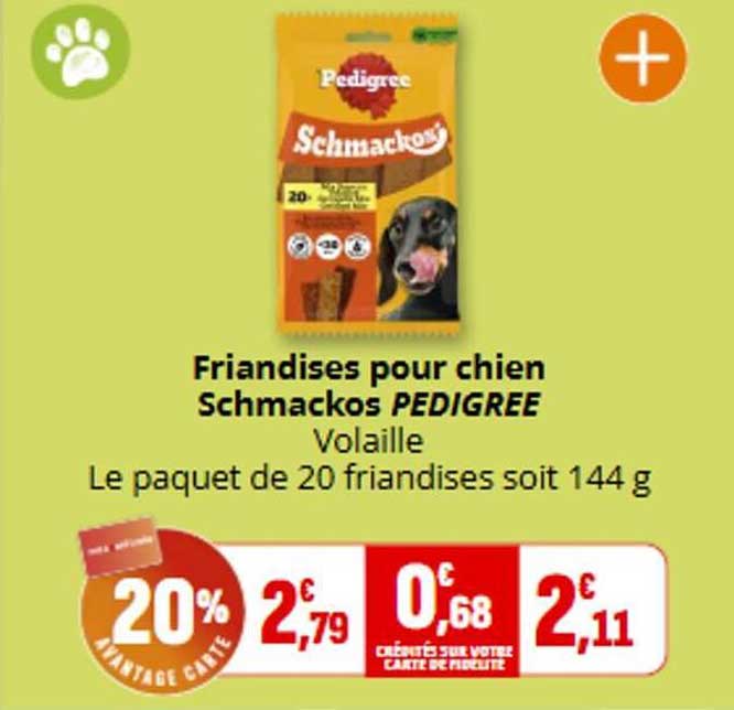 Friandises pour chien Schmackos PEDIGREE Volaille