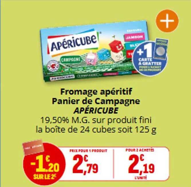 Fromage apéritif Panier de Campagne APÉRICUBE