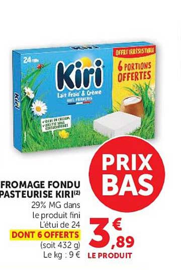 FROMAGE FONDU PASTEURISE KIRI