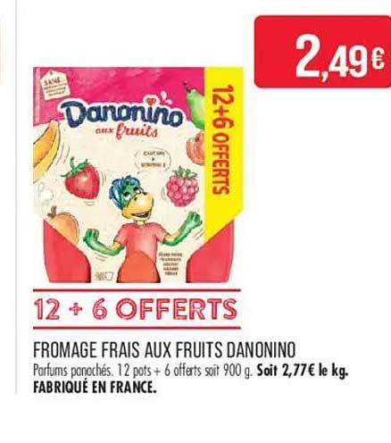 FROMAGE FRAIS AUX FRUITS DANONINO