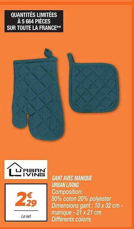 GANT AVEC MANIQUE URBAN LIVING