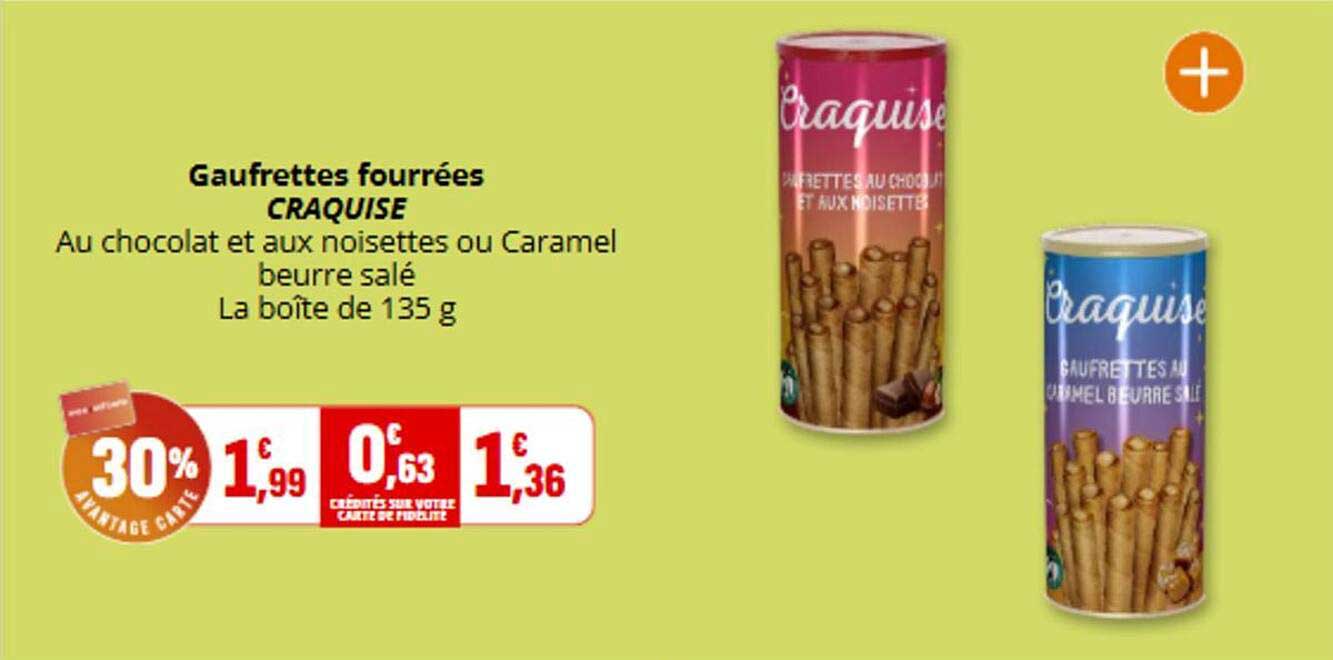 Gaufrettes fourrées CRAQUISE
