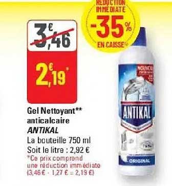 Gel Nettoyant** anticalcaire ANTIKAL