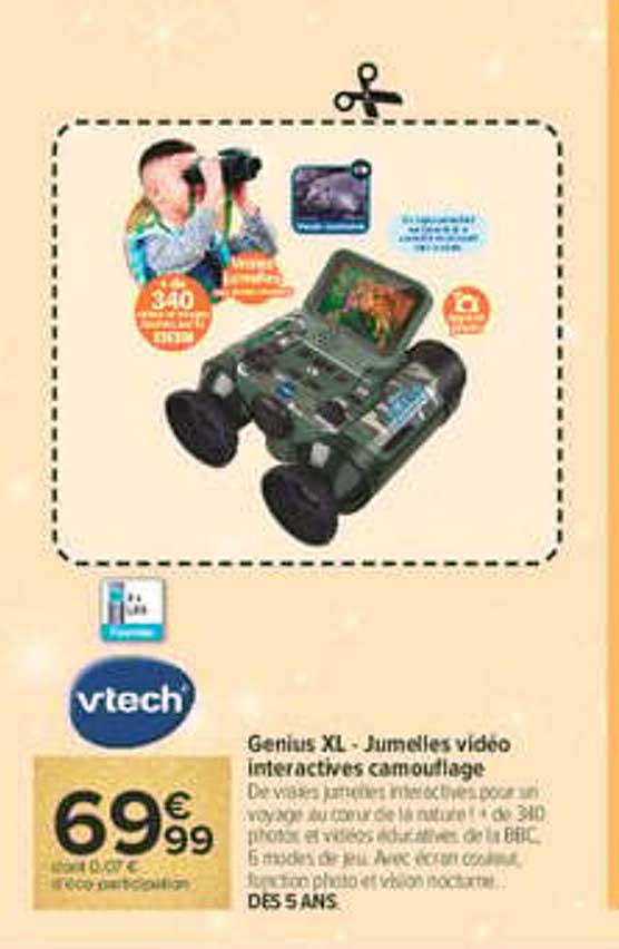 Genius XL - jumelles vidéo interactives camouflage