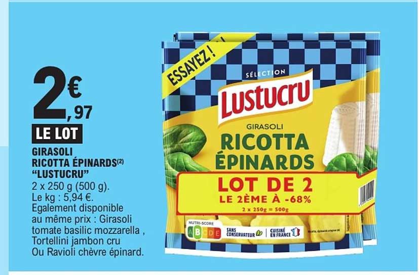 GIRASOLI RICOTTA ÉPINARDS “LUSTUCRU”