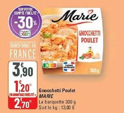 Gnocchetti Poulet MARIE