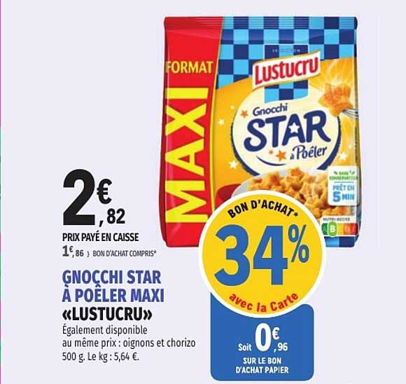 Gnocchi Star à poêler Maxi «Lustucru»