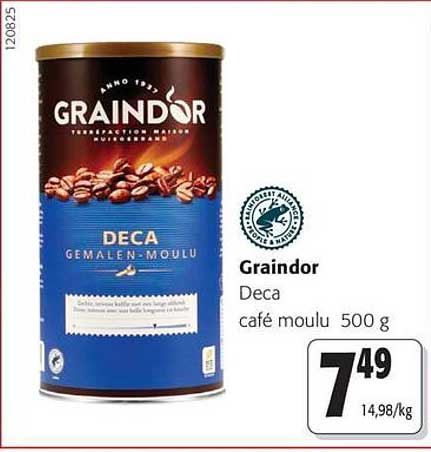 Graindor Deca café moulu 500 g