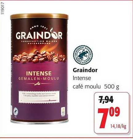 Graindor Intense café moulu 500 g