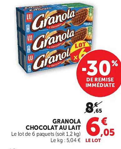 GRANOLA CHOCOLAT AU LAIT