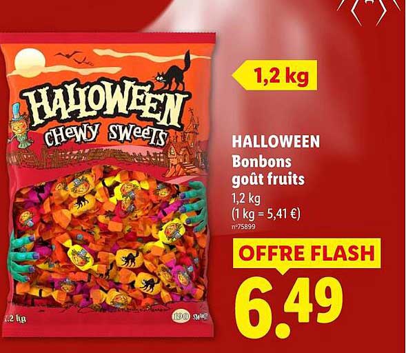 HALLOWEEN Bonbons goût fruits