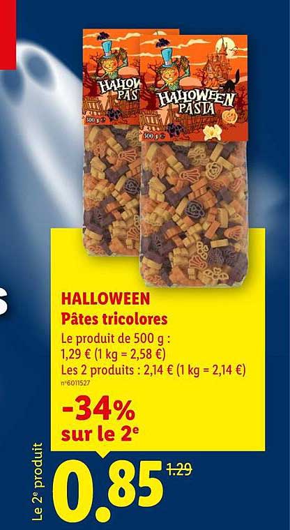 HALLOWEEN Pâtes tricolores