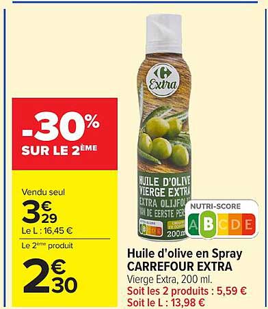 Huile d'olive en Spray CARREFOUR EXTRA