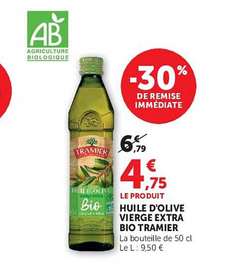 HUILE D'OLIVE VIERGE EXTRA BIO TRAMIER