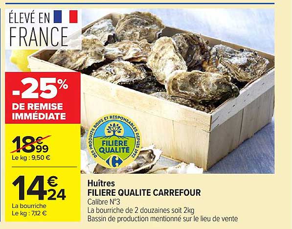 Huîtres FILIERE QUALITE CARREFOUR