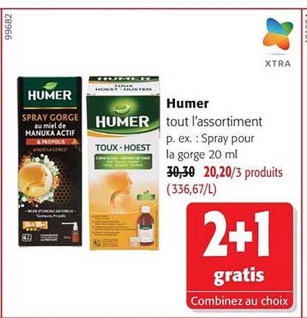 Humer tout l'assortiment p. ex. : Spray pour la gorge 20 ml