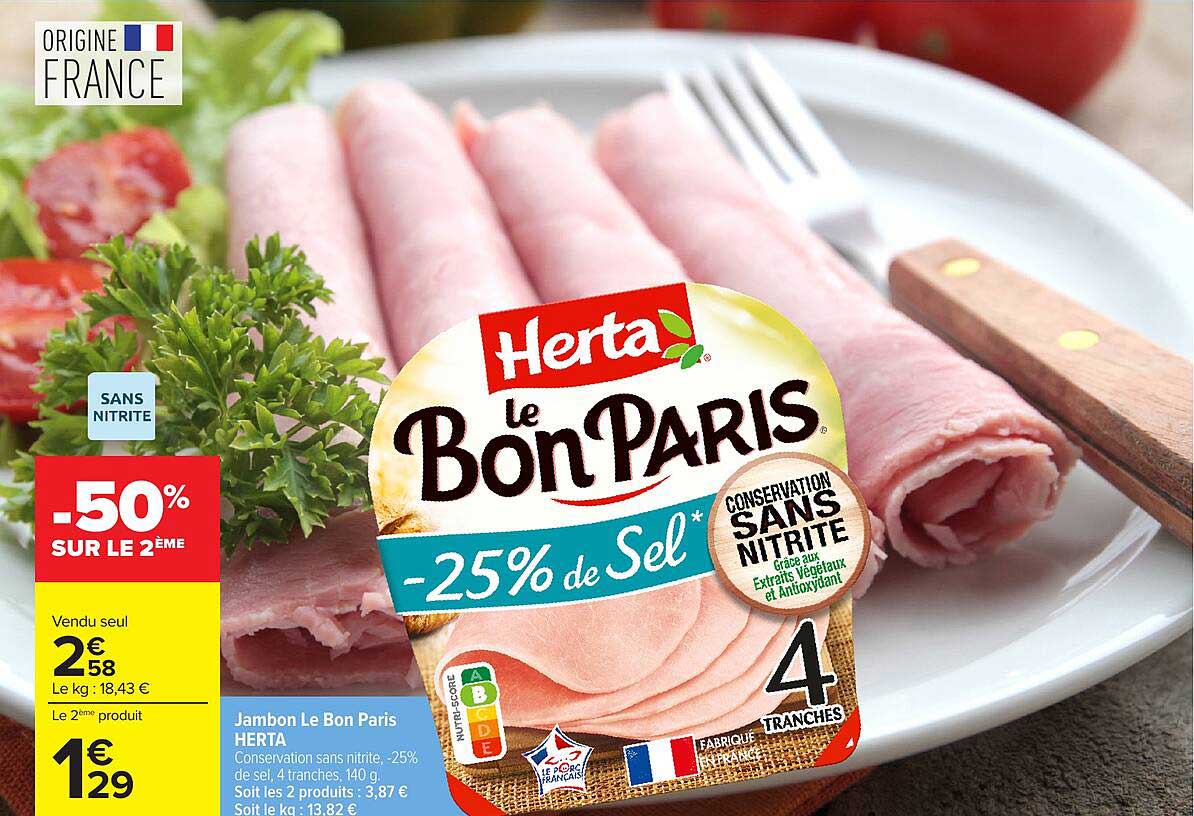 Jambon Le Bon Paris HERTA