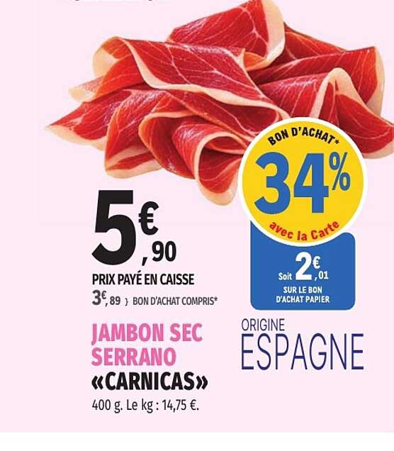 JAMBON SEC SERRANO «CARNICAS»