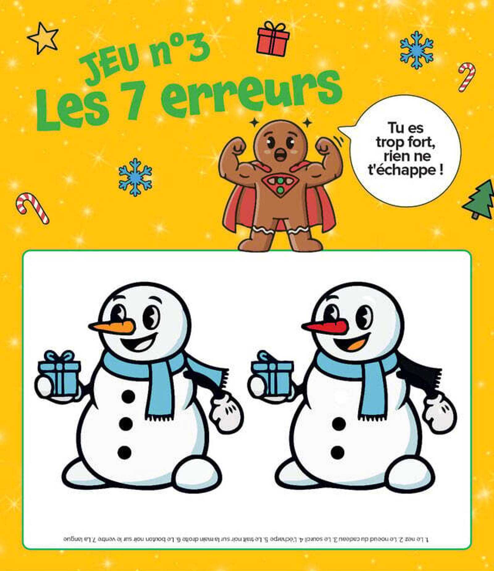 Jeu n°3 Les 7 erreurs