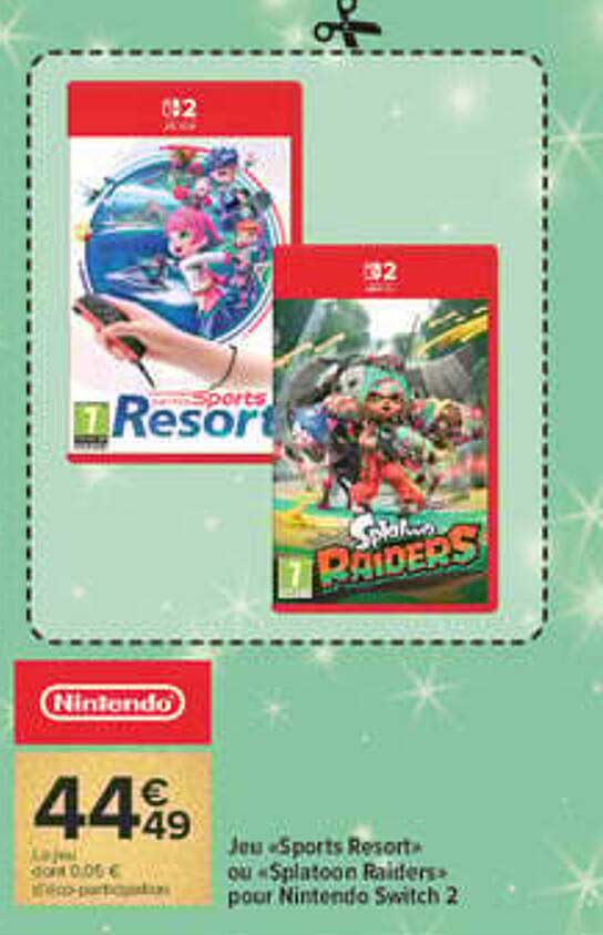 Jeu «Sports Resort» ou «Splatoon Raiders» pour Nintendo Switch 2