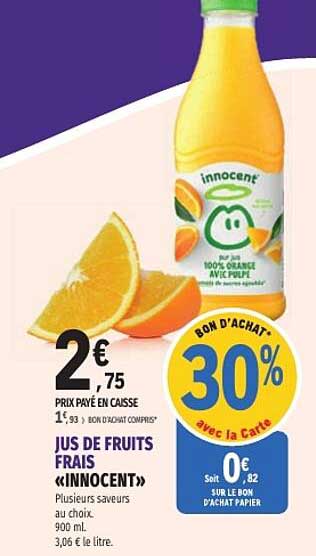 JUS DE FRUITS FRAIS «INNOCENT»