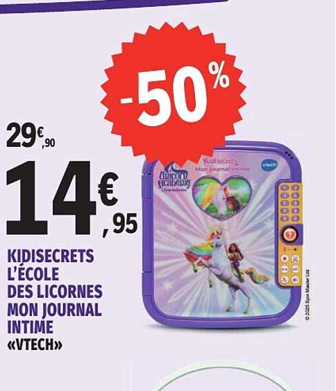 KIDISECRETS L'ÉCOLE DES LICORNES MON JOURNAL INTIME «VTECH»