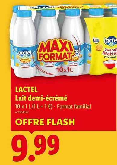 LACTEL Lait demi-écrémé