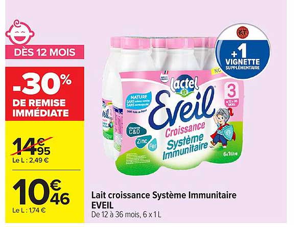 Lait croissance Système Immunitaire EVEIL