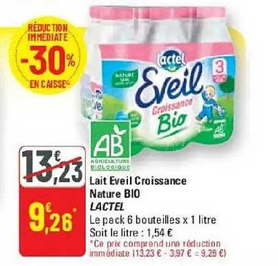 Lait Eveil Croissance Nature BIO LACTEL