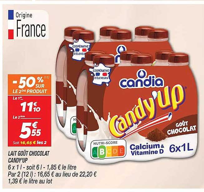 LAIT GOÛT CHOCOLAT CANDY'UP