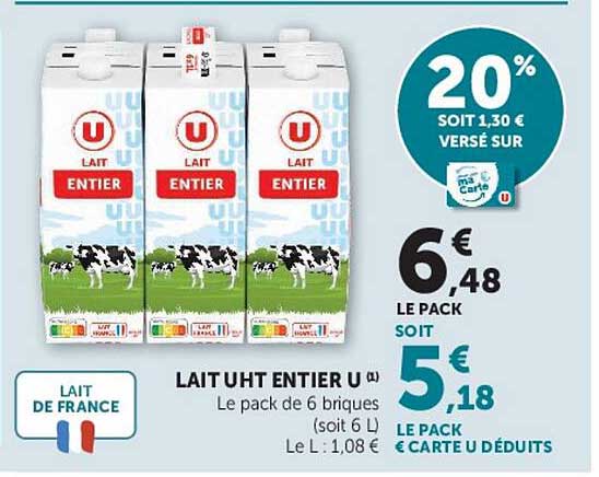 LAIT UHT ENTIER U