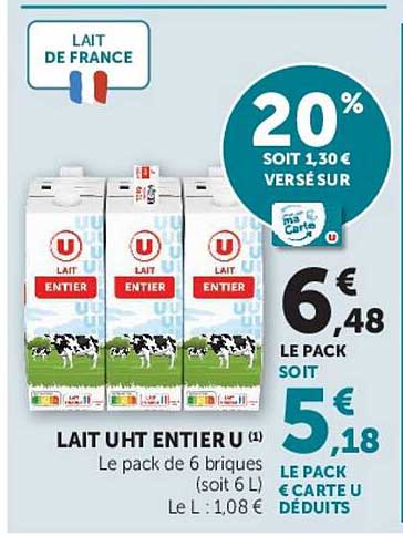 LAIT UHT ENTIER