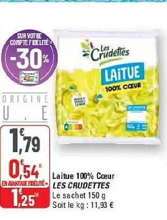 Laitue 100% Coeur LES CRUDTETTES