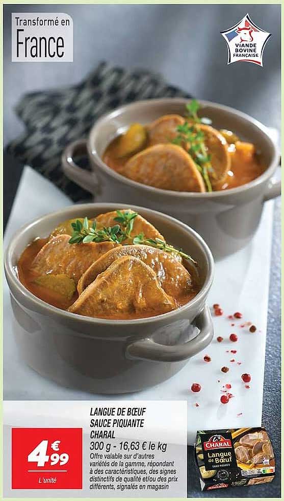 LANGUE DE BŒUF SAUCE PIQUANTE CHARAL