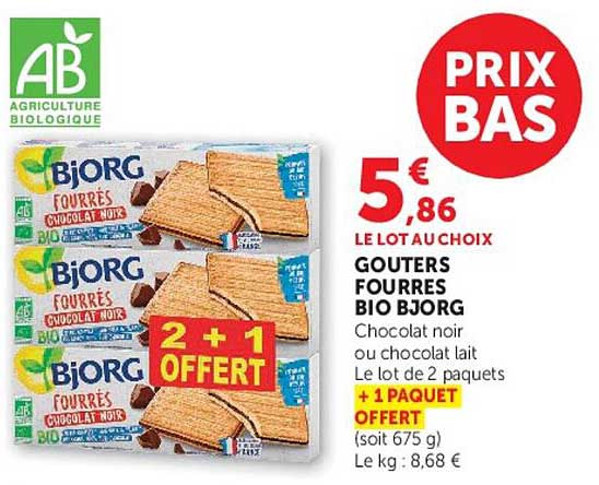 LE LOT AU CHOIX GOUTERS FOURRES BIO BJORG