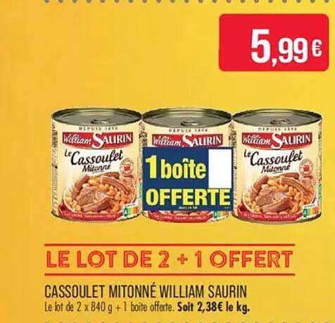 LE LOT DE 2 + 1 OFFERT