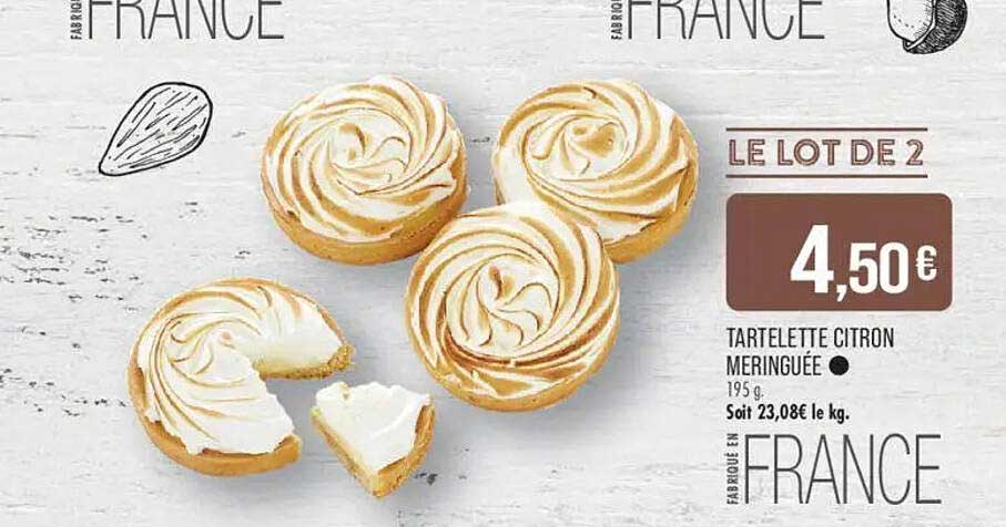 LE LOT DE 2 TARTELETTE CITRON MERINGUÉE