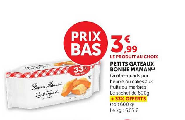 LE PRODUIT AU CHOIX PETITS GATEAUX BONNE MAMAN