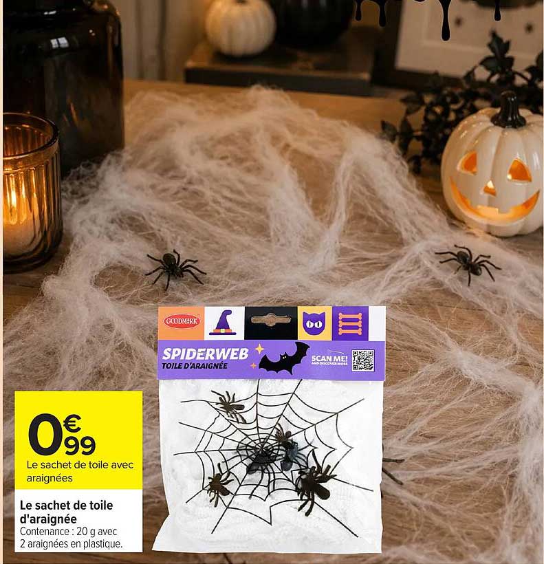 Le sachet de toile d'araignée