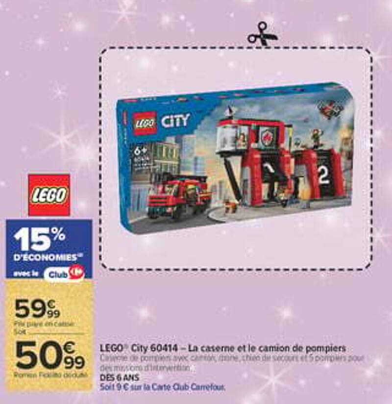 LEGO City 60414 - La caserne et le camion de pompiers
