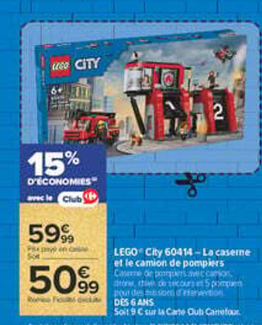 LEGO City 60414 - La caserne et le camion de pompiers