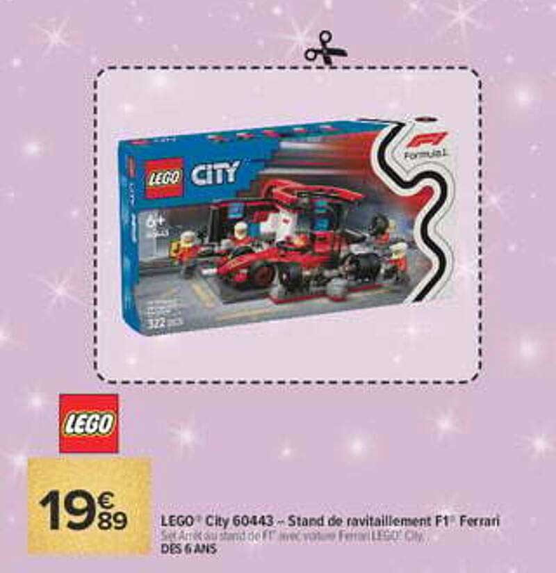LEGO® City 60443 - Stand de ravitaillement F1® Ferrari