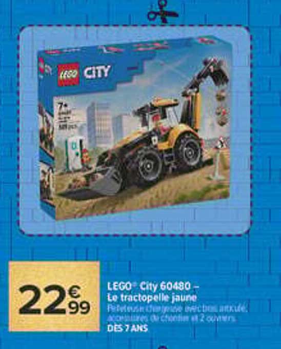 LEGO City 60490 – La tractopelle jaune