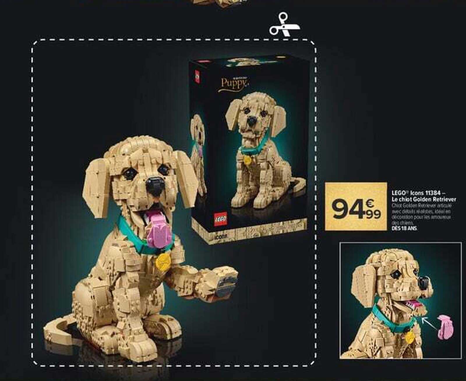 LEGO® Icons 11384 – Le chiot Golden Retriever