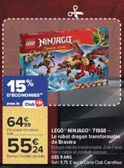 LEGO® NINJAGO® 71806 - Le robot dragon transformable de Jay