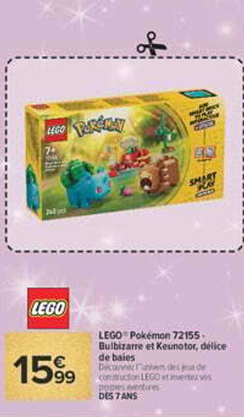 LEGO® Pokémon 72155 - Bulbizarre et Keunotor, deluxe de baies