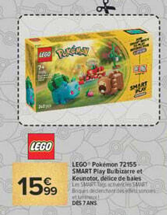 LEGO Pokémon 72155 SMART Play Bulbizarre et Kaiminor, délice de hasard