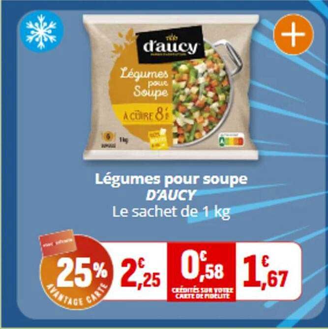 Légumes pour soupe D'AUCY Le sachet de 1 kg