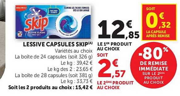 LESSIVE CAPSULES SKIP(A)