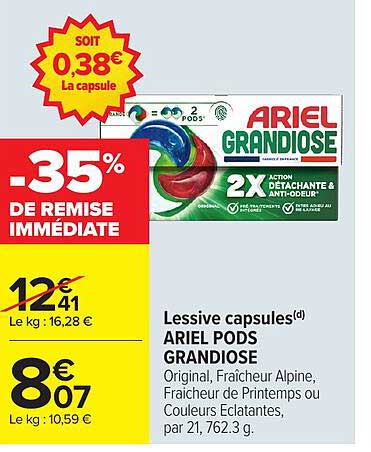 Lessive capsules(d) ARIEL PODS GRANDIOSE